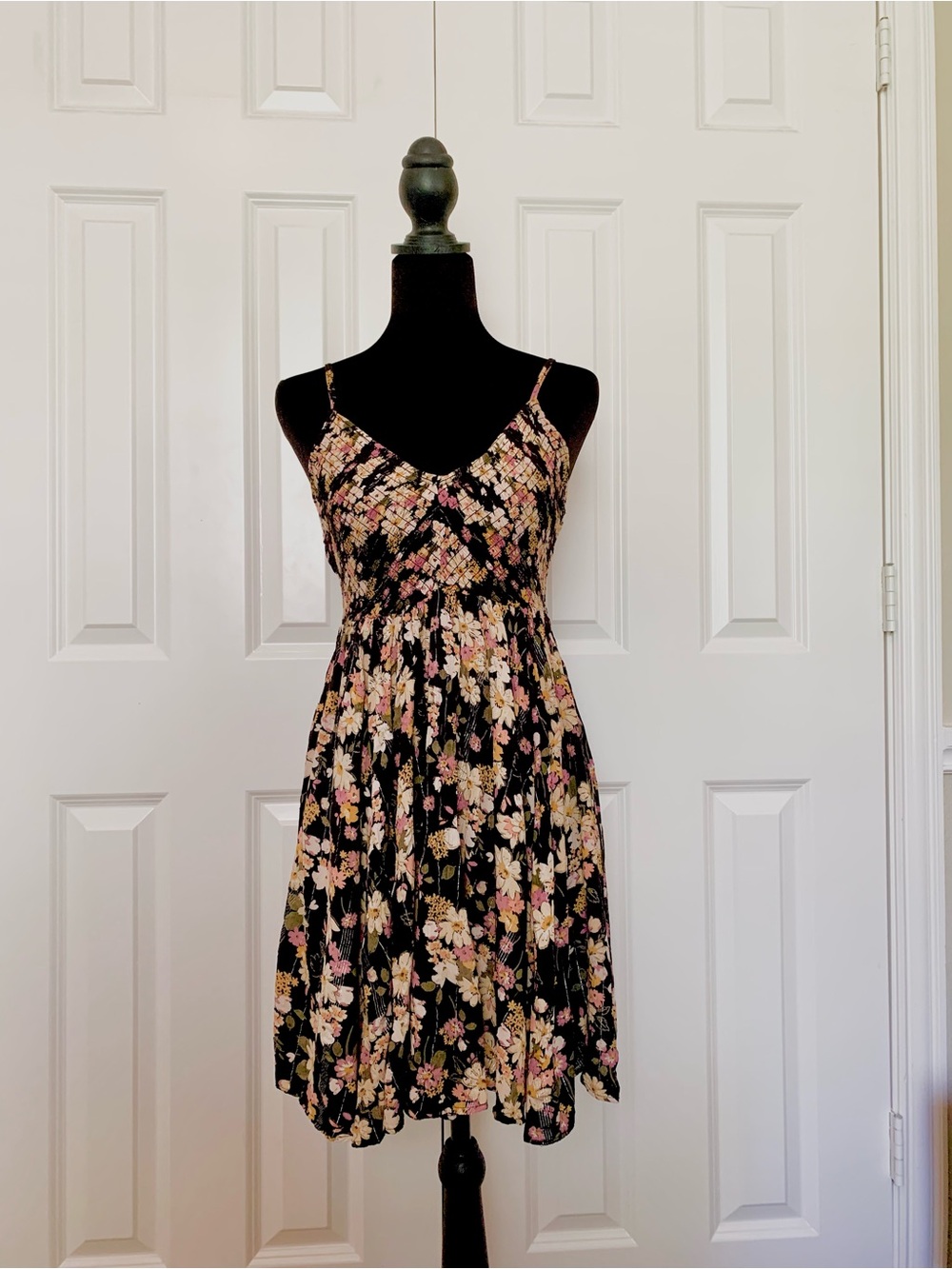 Angie Floral Dress with Metallic Threading